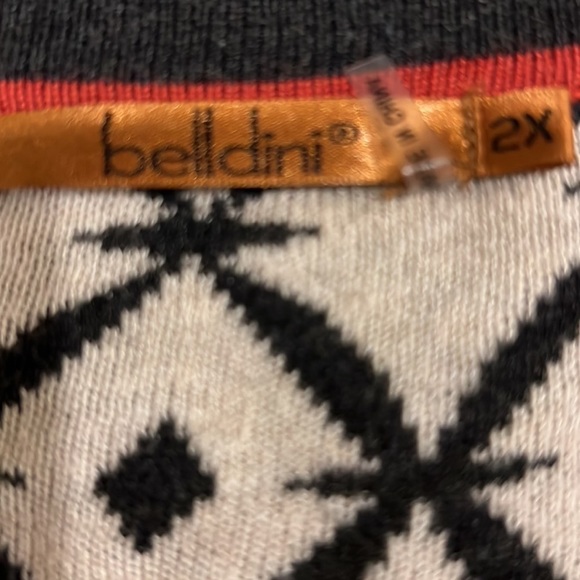 Belldini Geometric Open Front Cardigan Sweater Sz 2X - Picture 3 of 4
